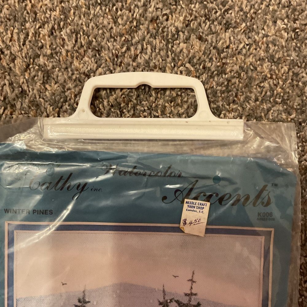 Winter Pines Holiday Cross Stitch Kit - Blue - Picture 4 of 6